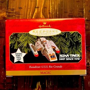 Star Trek Runabout keepsake ornament. Worf’s Voice, Light